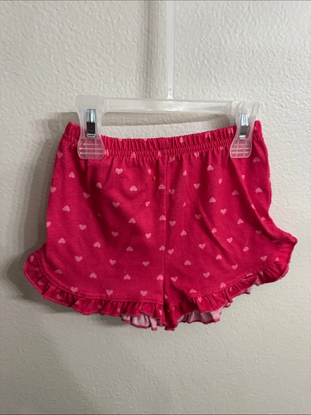 Carter's Hot Pink Heart Ruffle Shorts
